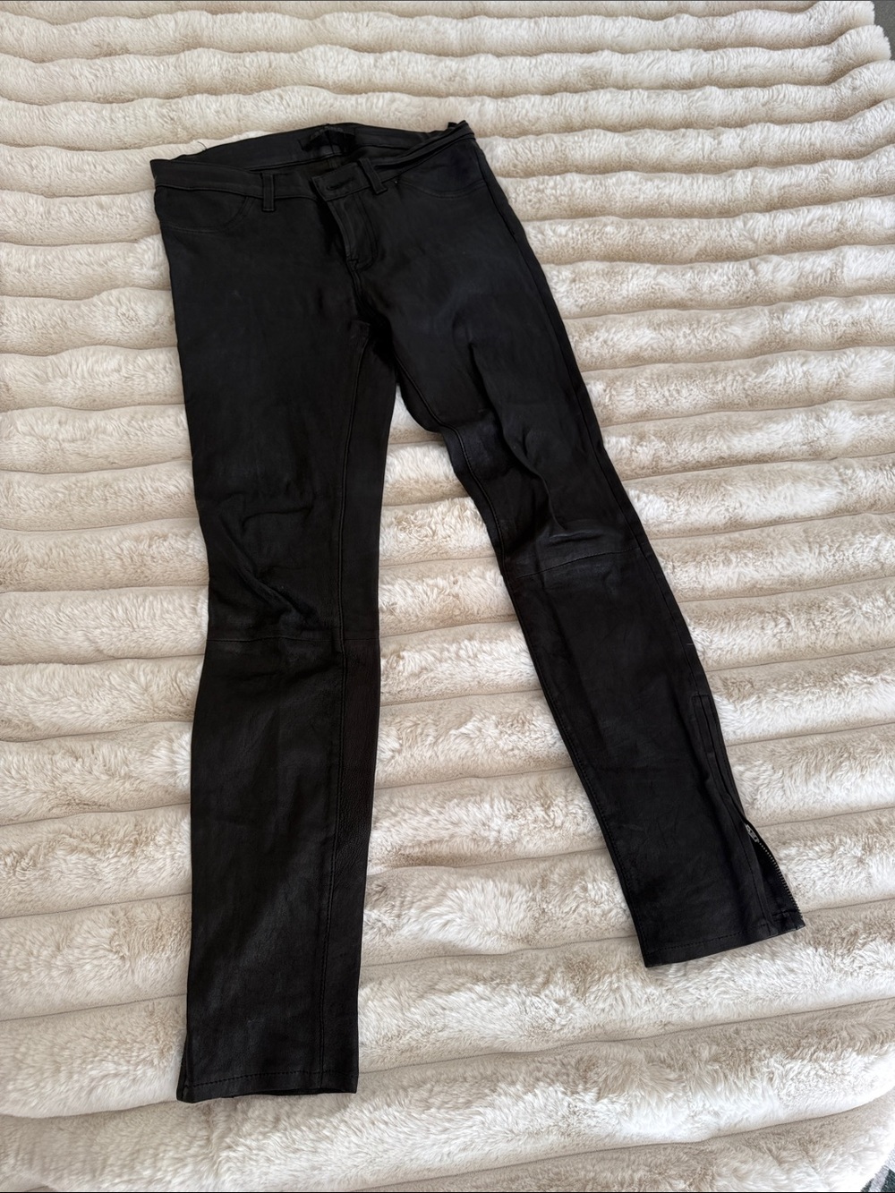 J Brand lamb skin leather leggings